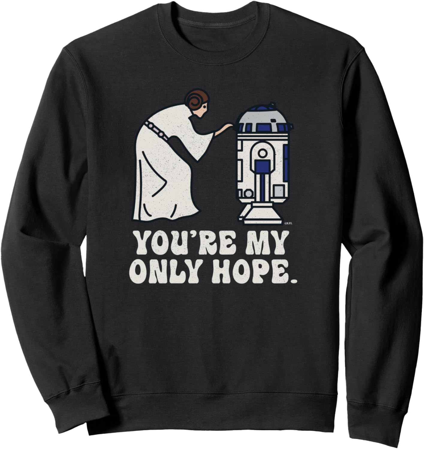 

Ретро-толстовка Star Wars Princess Leia R2-D2 You're My Only Hope, черная, Черный, Ретро-толстовка Star Wars Princess Leia R2-D2 You're My Only Hope, черная