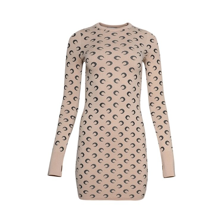 

Платье Marine Serre Moon Jacquard Knit Mini Dress, цвет Tan