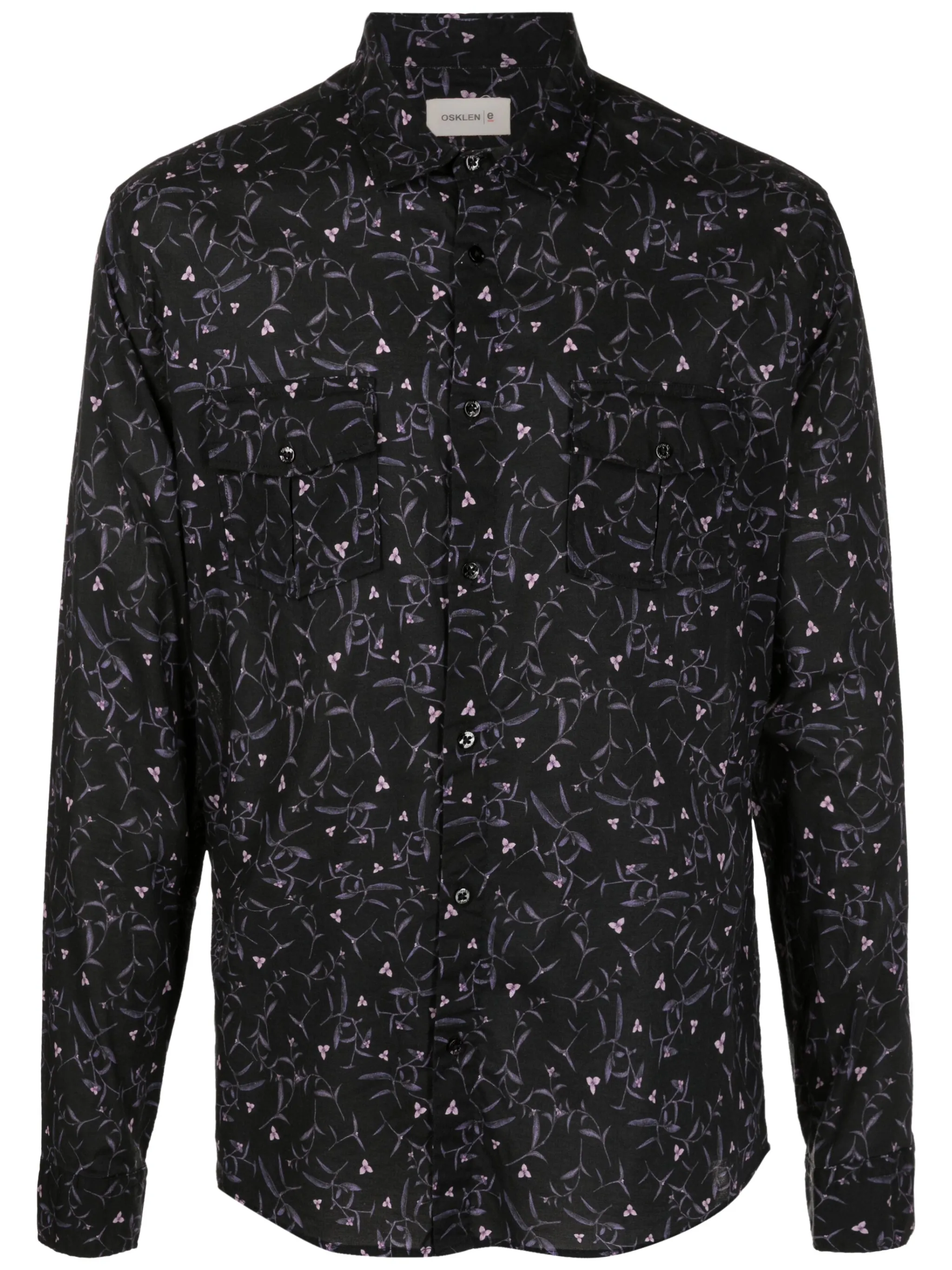 

Рубашка с цветочным принтом Osklen, синий