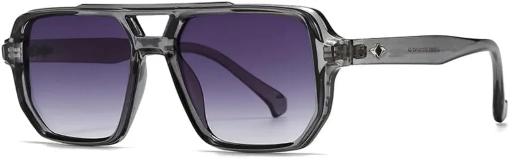 

Популярные модные солнцезащитные очки для мужчин, градиентные, UV400, винтажные, с заклепками, модные солнцезащитные очки для женщин TVTBBVV, Grey Grey Gradient