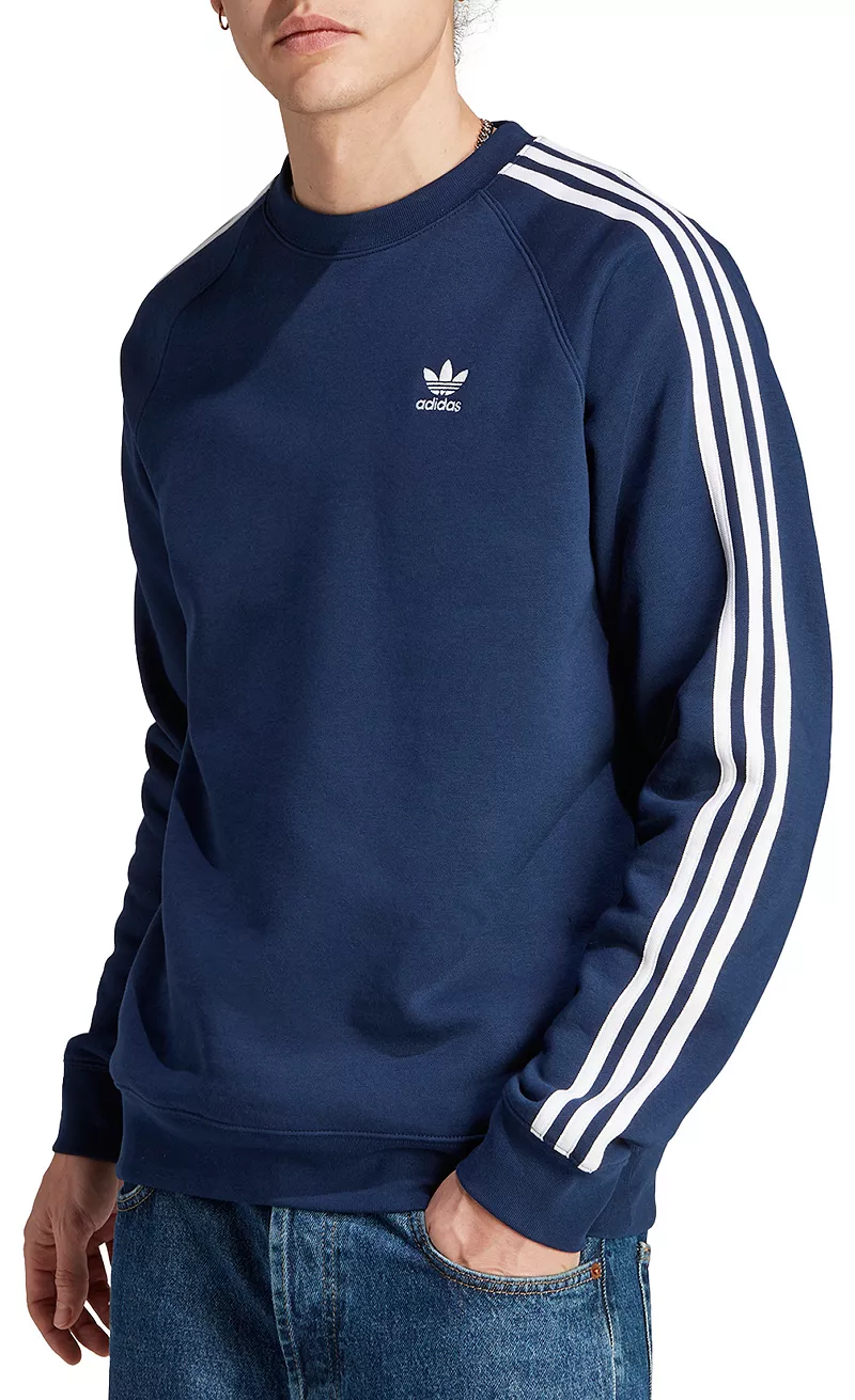 

Мужская толстовка с круглым вырезом с 3 полосками Adidas, цвет Night Indigo