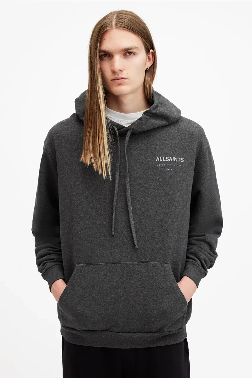 

Толстовка UNDERGROUND из хлопка AllSaints, серый