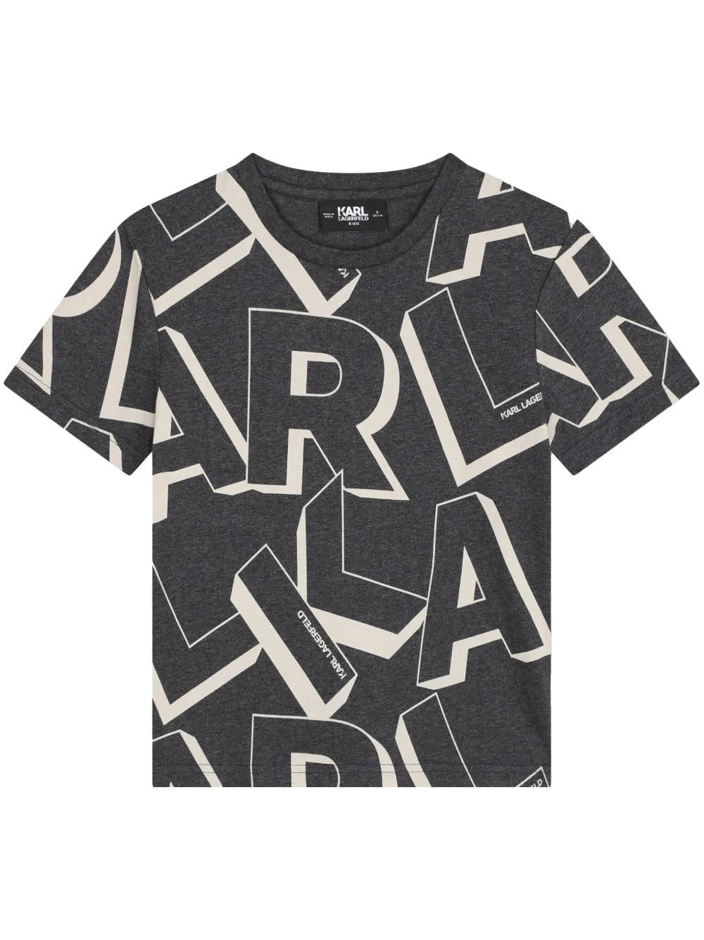 

Футболка с логотипом KARL LAGERFELD KIDS, серый