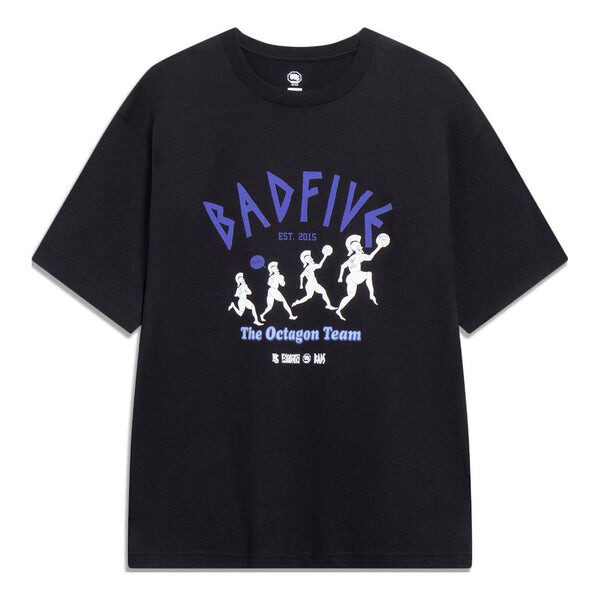 

Футболка x anti wu badfive повседневная футболка с графическим принтом Li-Ning, черный