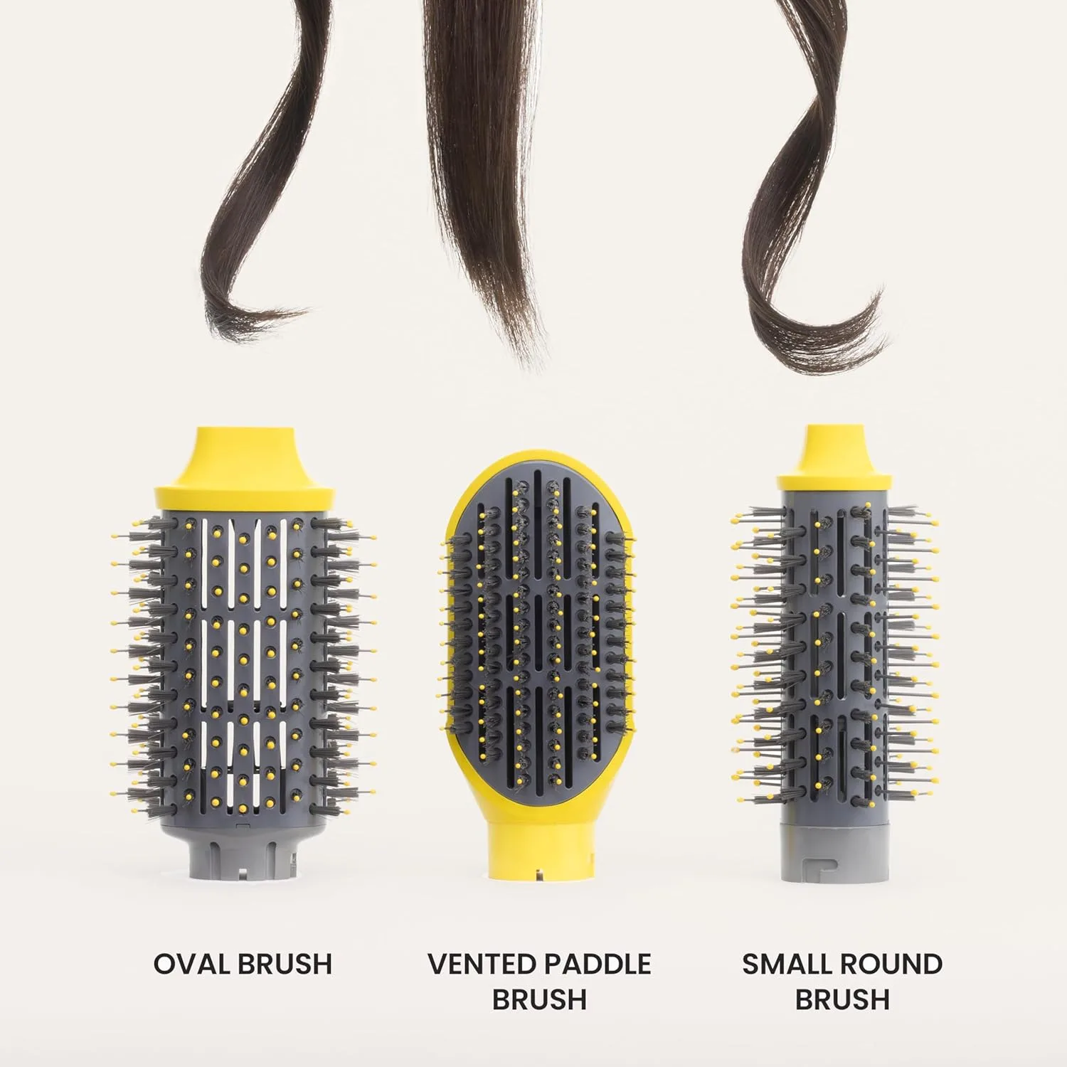 Набор насадок для фена Drybar | Быстрая укладка с большим объемом и меньшим количеством пушистости | Выберите размер насадки, подходящий для длины ваших волос и желаемой прически, Yellow — фото 3