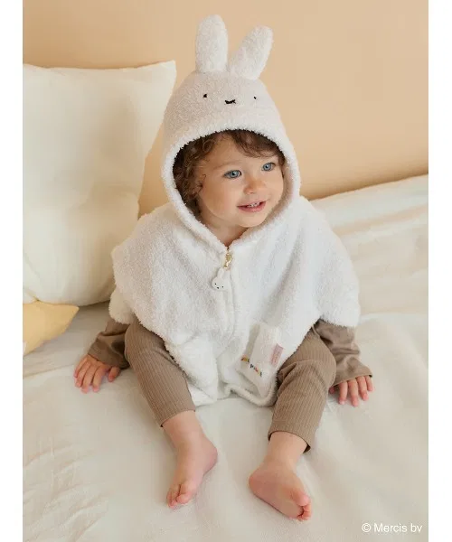 Пончо для малышей Miffy & Boris Dick Bruna BABY MOCO офф-белый
