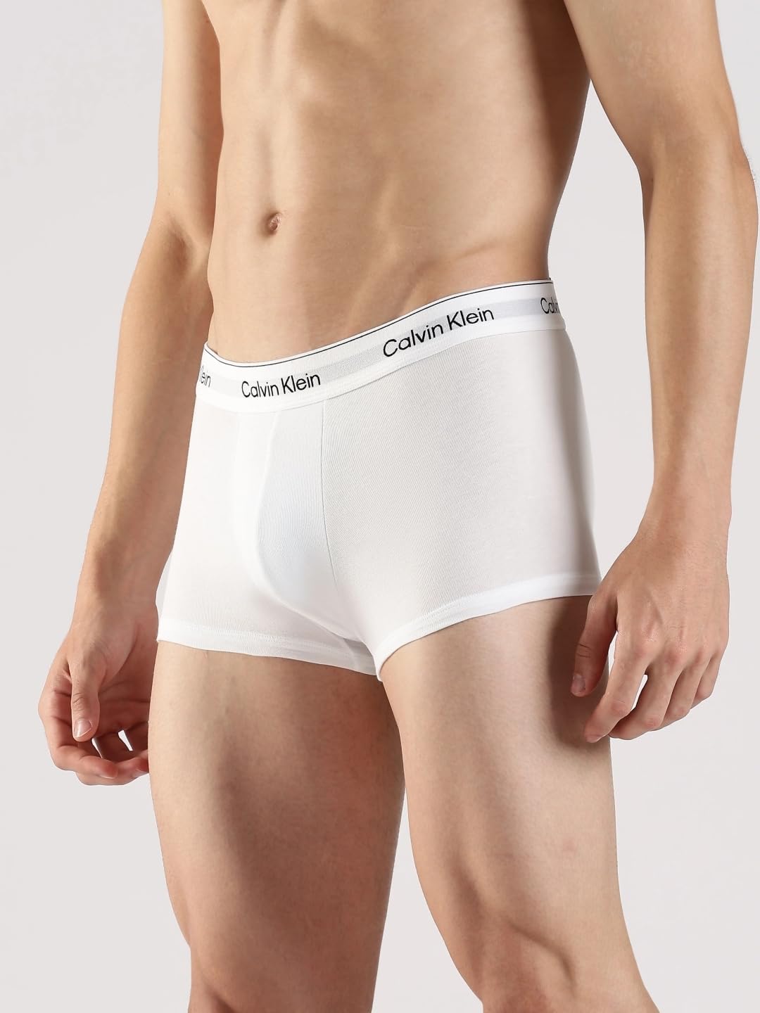 Комплект из 3 трусов-боксеров Calvin Klein с низкой посадкой, мужские, Icon, хлопковый стрейч, 3 White — фото 4