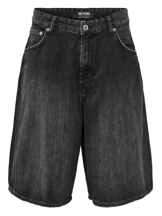 

Джинсовые шорты Balloon fit Carl 22032957 Only & Sons, черный