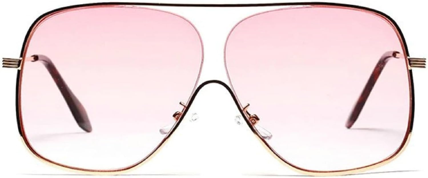 

Большие солнцезащитные очки-пилот для женщин и мужчин, модные ретро-очки квадратной формы, винтажные солнцезащитные очки с градиентным переходом цвета, защита от УФ-излучения mincl, Light Pink