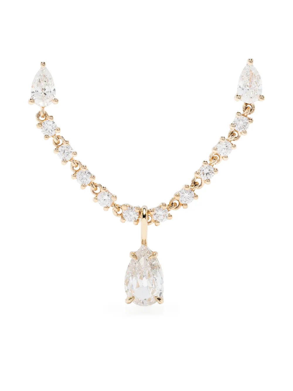 

Серьга Pear из желтого золота с бриллиантами Anita Ko, золотой