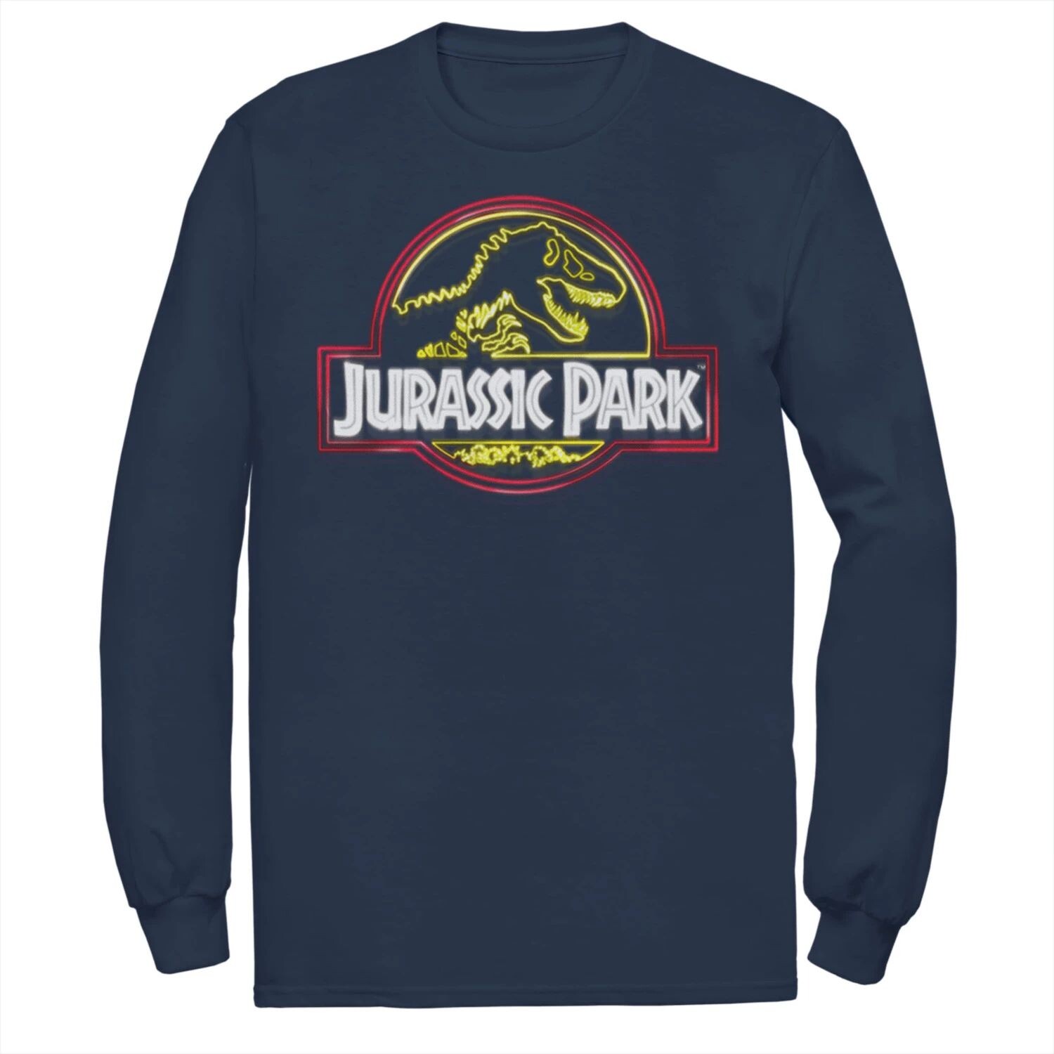 

Мужская футболка с логотипом Fossil с неоновой вывеской «Парк Юрского периода» Licensed Character, синий