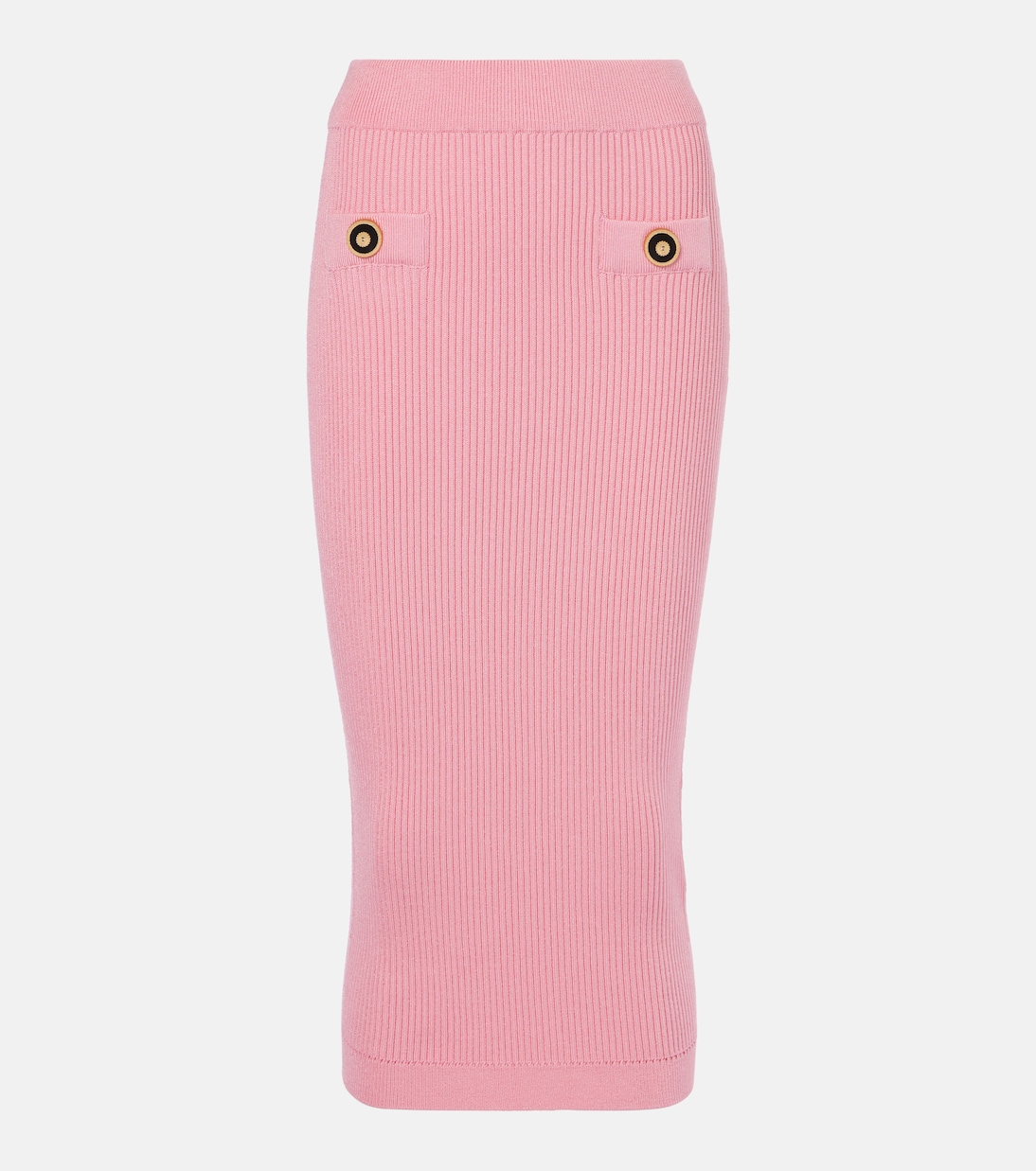 

Юбка миди из ребристой ткани Balmain, Rose