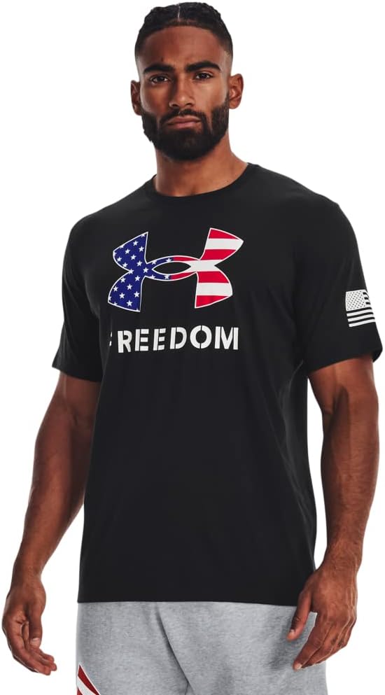 

Новая мужская футболка с логотипом Freedom от Under Armour, (003) Black/White, Белый, Новая мужская футболка с логотипом Freedom от Under Armour, (003) Black/White