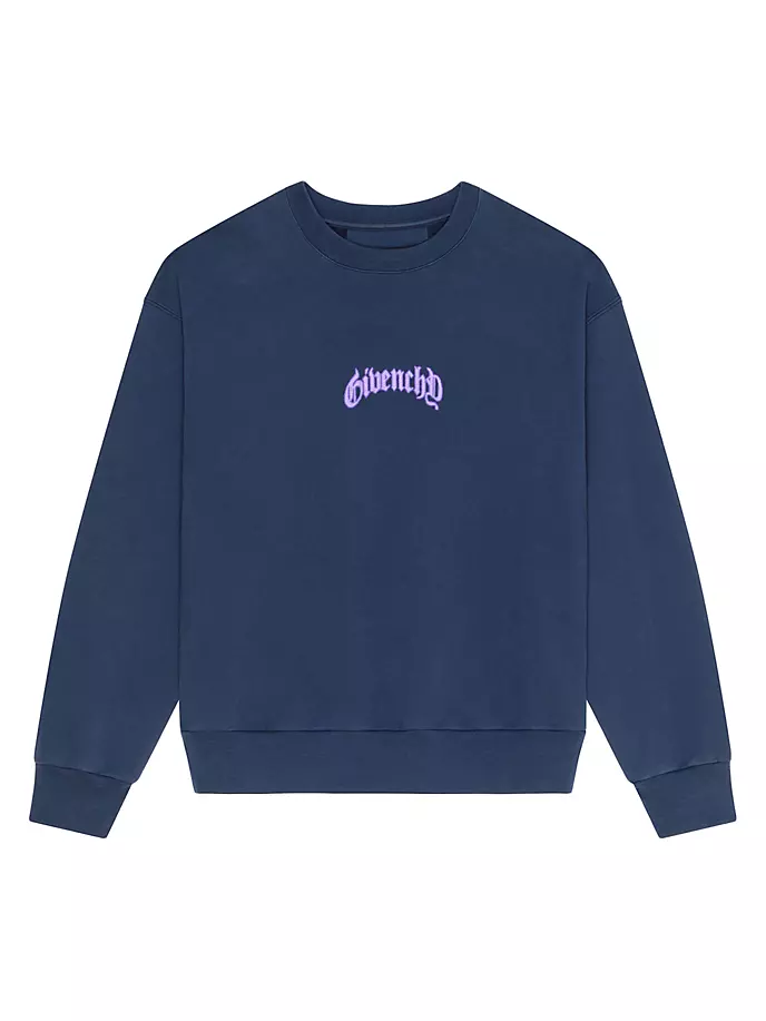 

Толстовка свободного кроя из флиса со светоотражающим рисунком Givenchy, синий