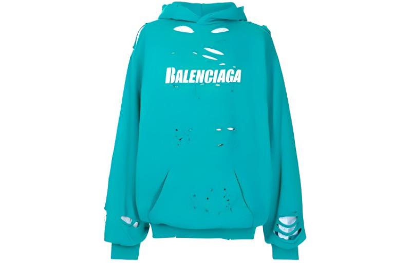 

Капс Destroyed Hoodie Balenciaga, голубой