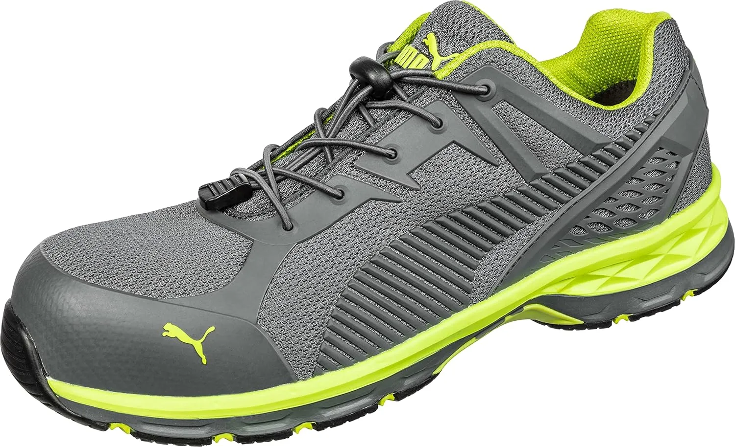 Рабочие кроссовки PUMA Safety Fuse Motion 2.0 Green Low Work Shoe Safety Shoe S1P ESD HRO SRC с защитным колпачком из стекловолокна, термостойкие, дышащие, с защитой от проникновения, без металла, веганские, мужские, зеленый