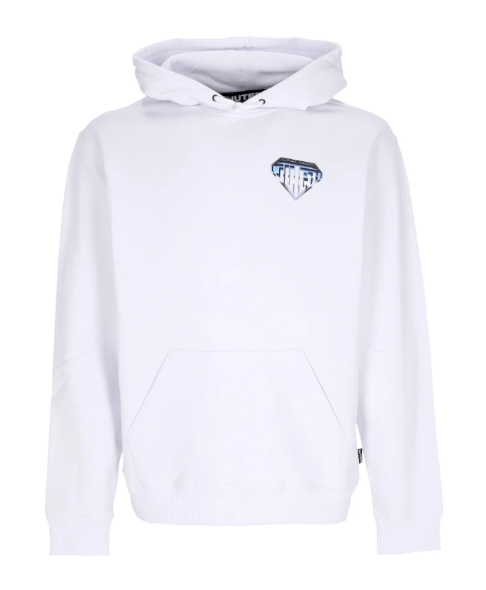 

Белая толстовка с металлическим логотипом, стильная и удобная. Iuter, белый