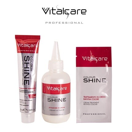 Крем Color Shine с кератином без аммиака 4.62 Каштан Красный Ирис, Vitalcare — фото 3