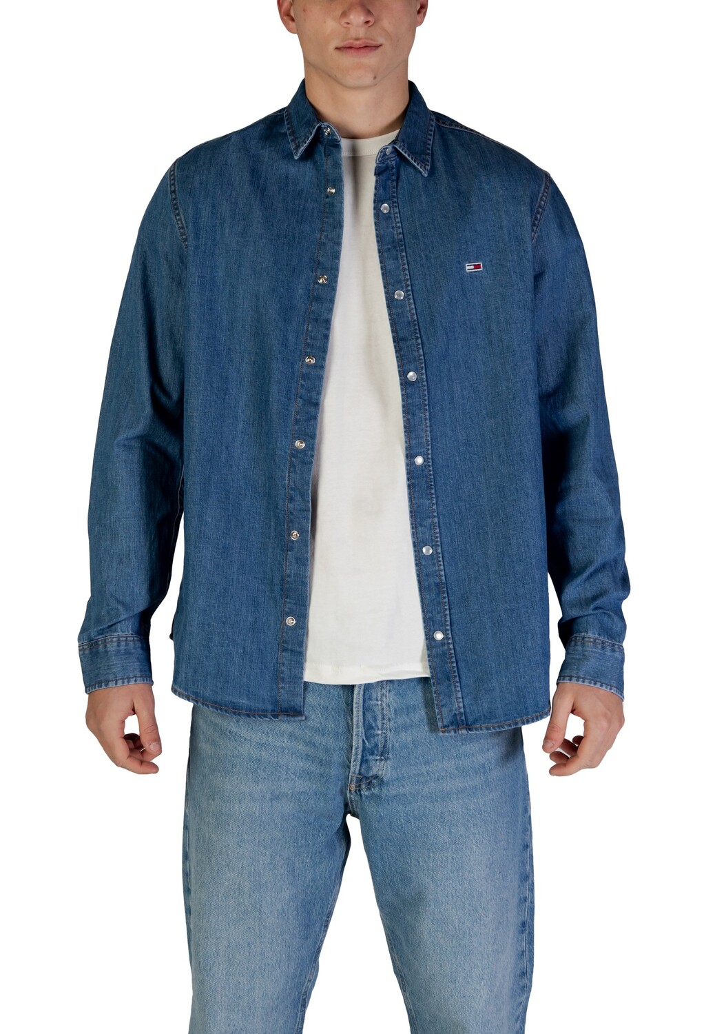 

Рубашка Tommy Jeans джинсовая, синий