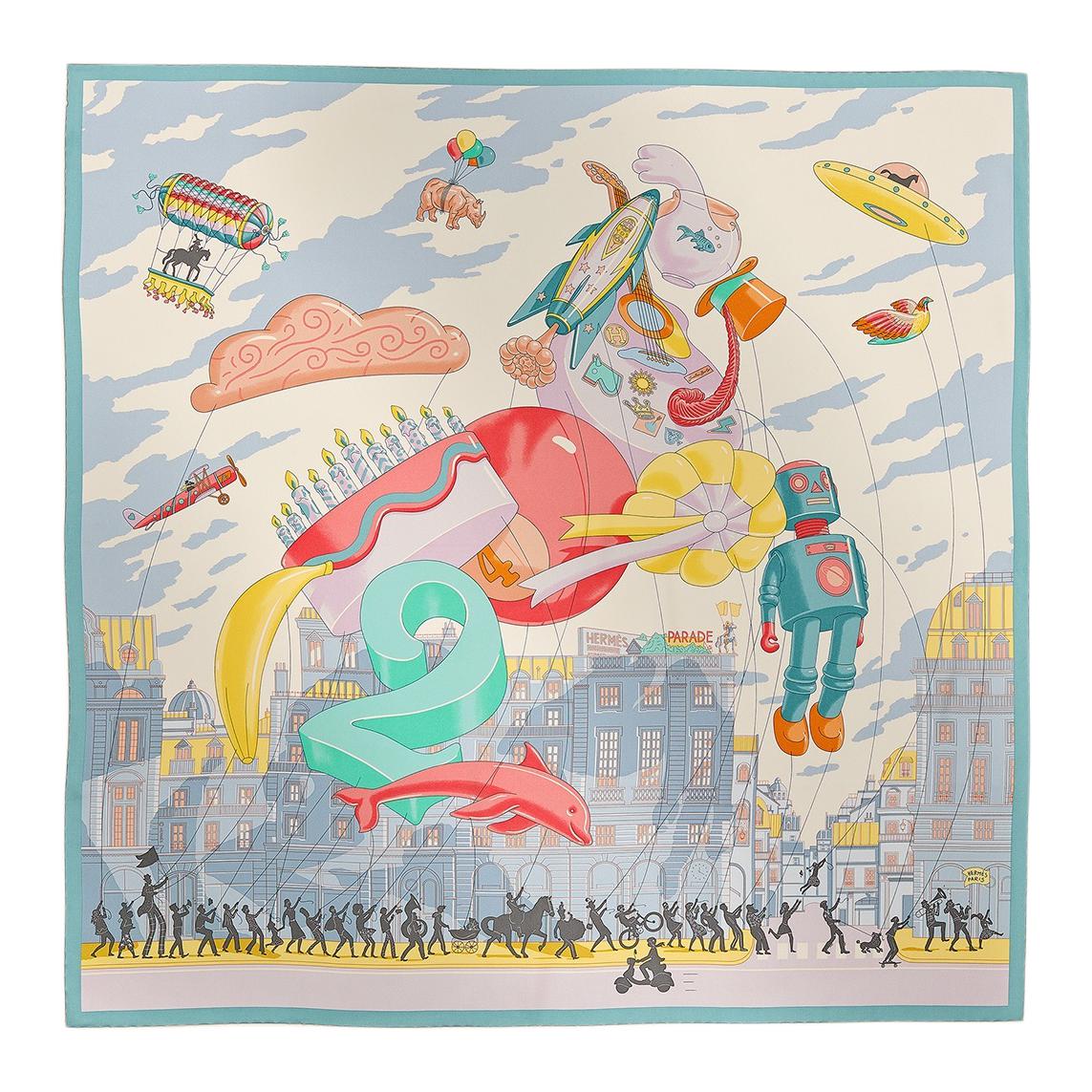 

Шёлковый шарф HERMES Многоцветный