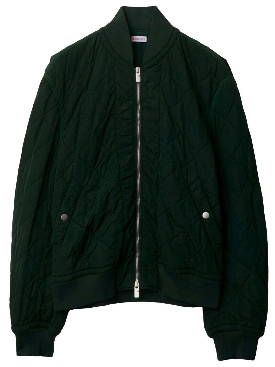 

Куртка Burberry Quilted nylon bomber, зеленый