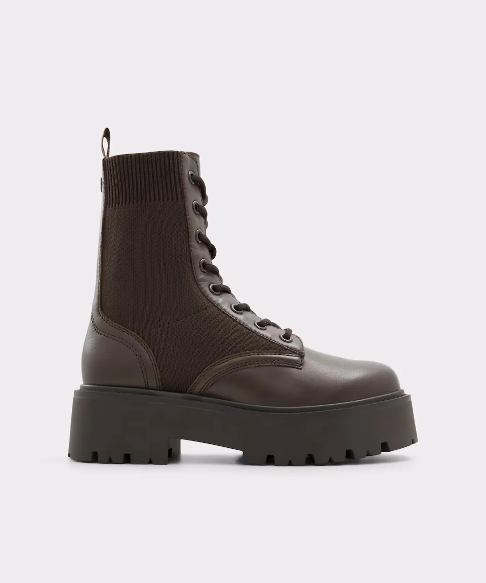 

Женские кожаные ботильоны с круглым носком Aldo, коричневый
