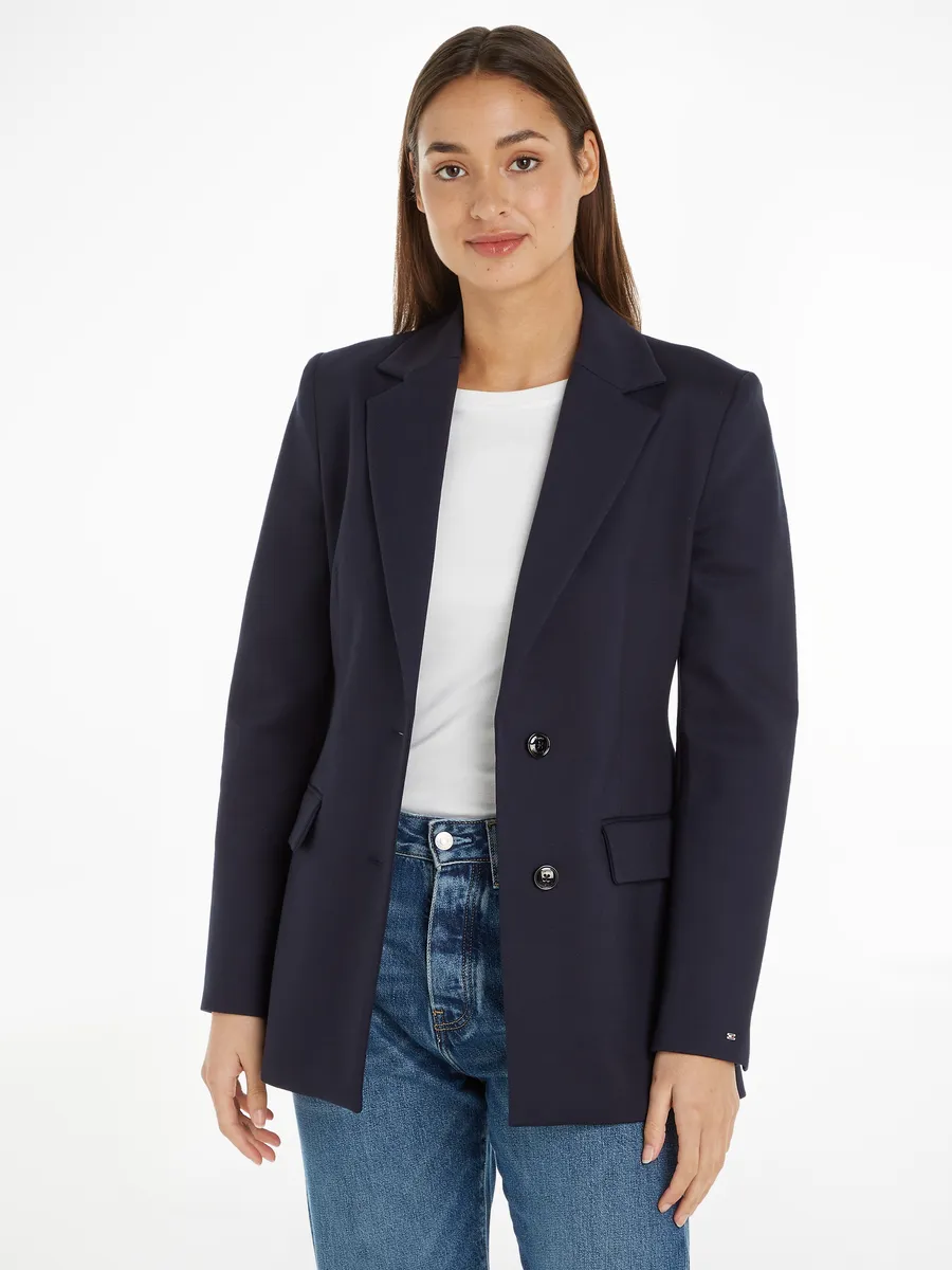 

Пиджак Tommy Hilfiger из джерси "SLIM FIT KNIT SB BLAZER", однобортный крой, синий
