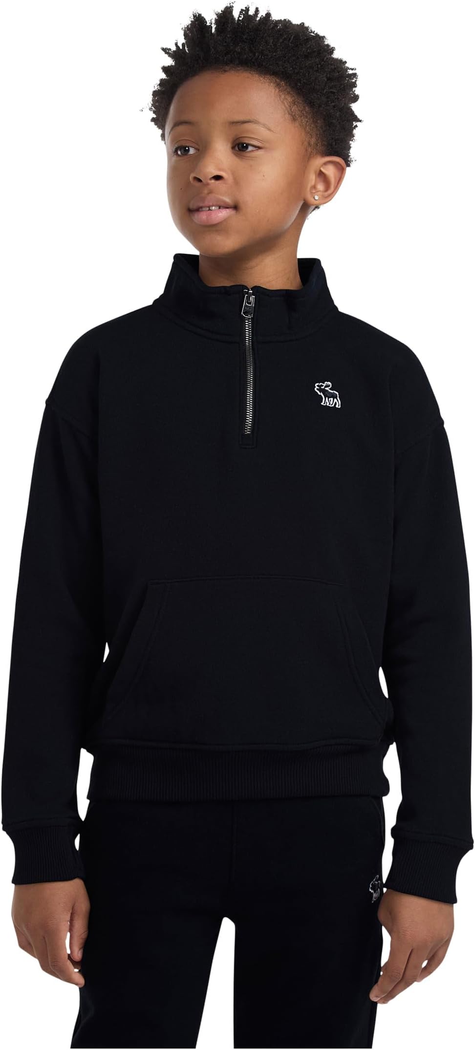 

Толстовка abercrombie kids Essentials Quarter Zip, цвет ANF Anthracite