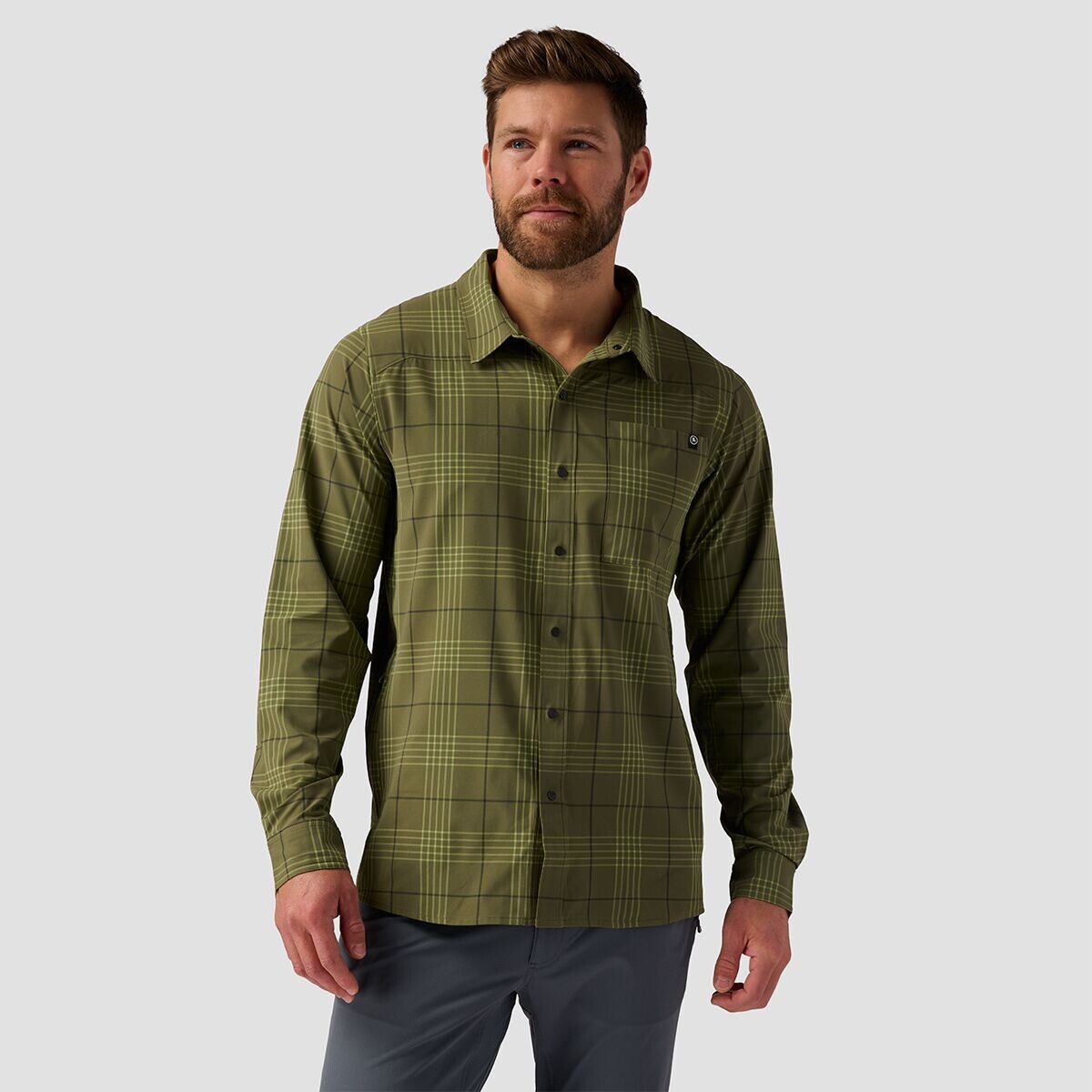 

Джерси mtb на пуговицах с длинными рукавами Backcountry, цвет kalamata plaid