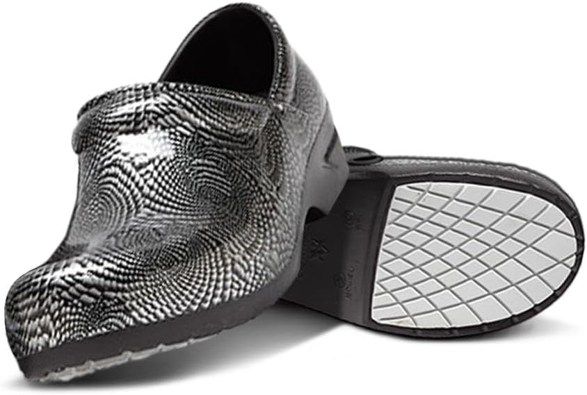 

Сабо для медсестер Anywear SR Angel - Нескользящая рабочая обувь для женщин и мужчин - Противоскользящие комфортные туфли для медсестер, Serpent Illusion