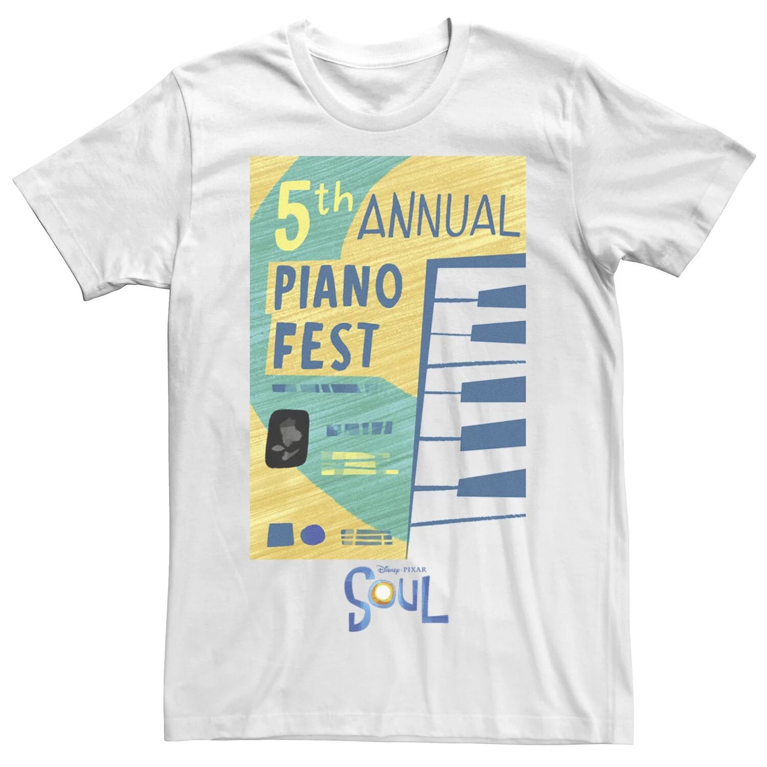 

Мужская футболка с плакатом Disney/Pixar Soul 5th Annual Piano Fest Disney / Pixar