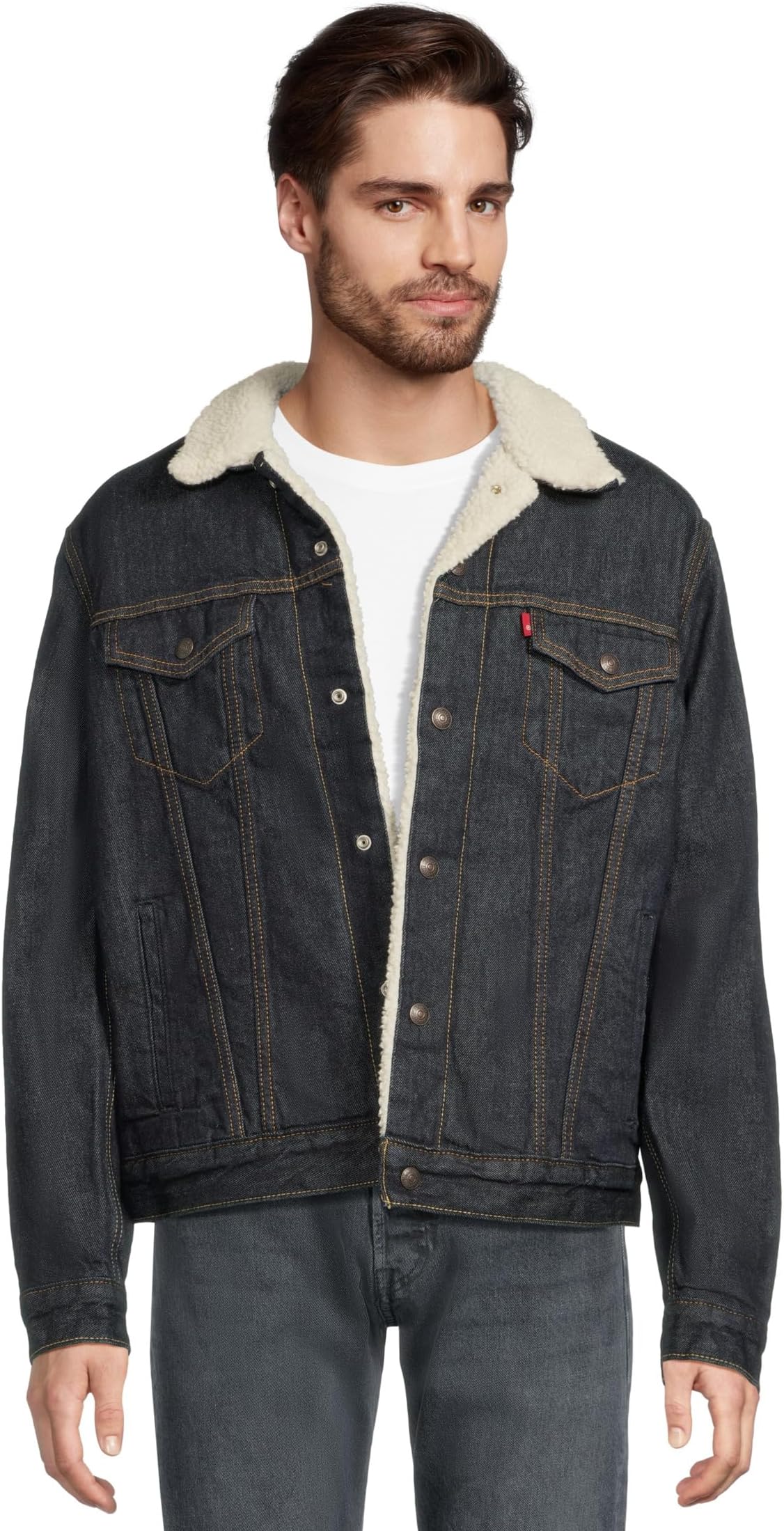 

Мужская клетчатая куртка Trucker свободного кроя Levi's Mens, Laredo Plaid Decadent Chocolate