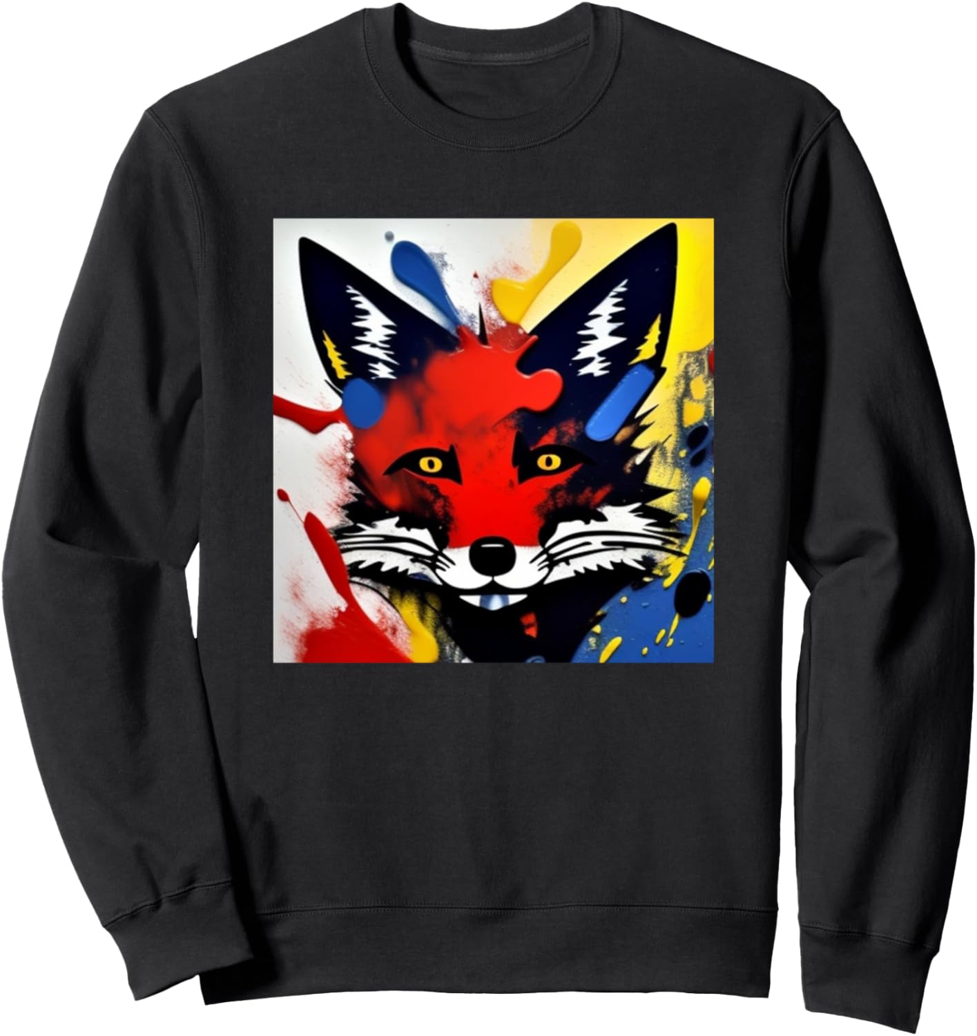 

Толстовка с красочным силуэтом лисы для любителей лис Foxes Sly Animals Women Girls | Kids Men Boys Gift, черный