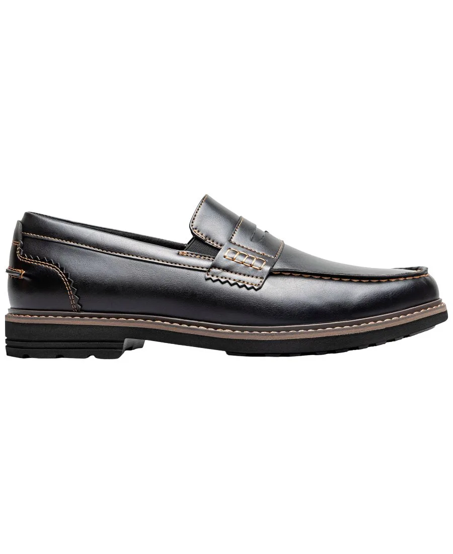 Мужские лоферы Oslo Moc-Toe Penny Loafers Nunn Bush, черный — фото 2