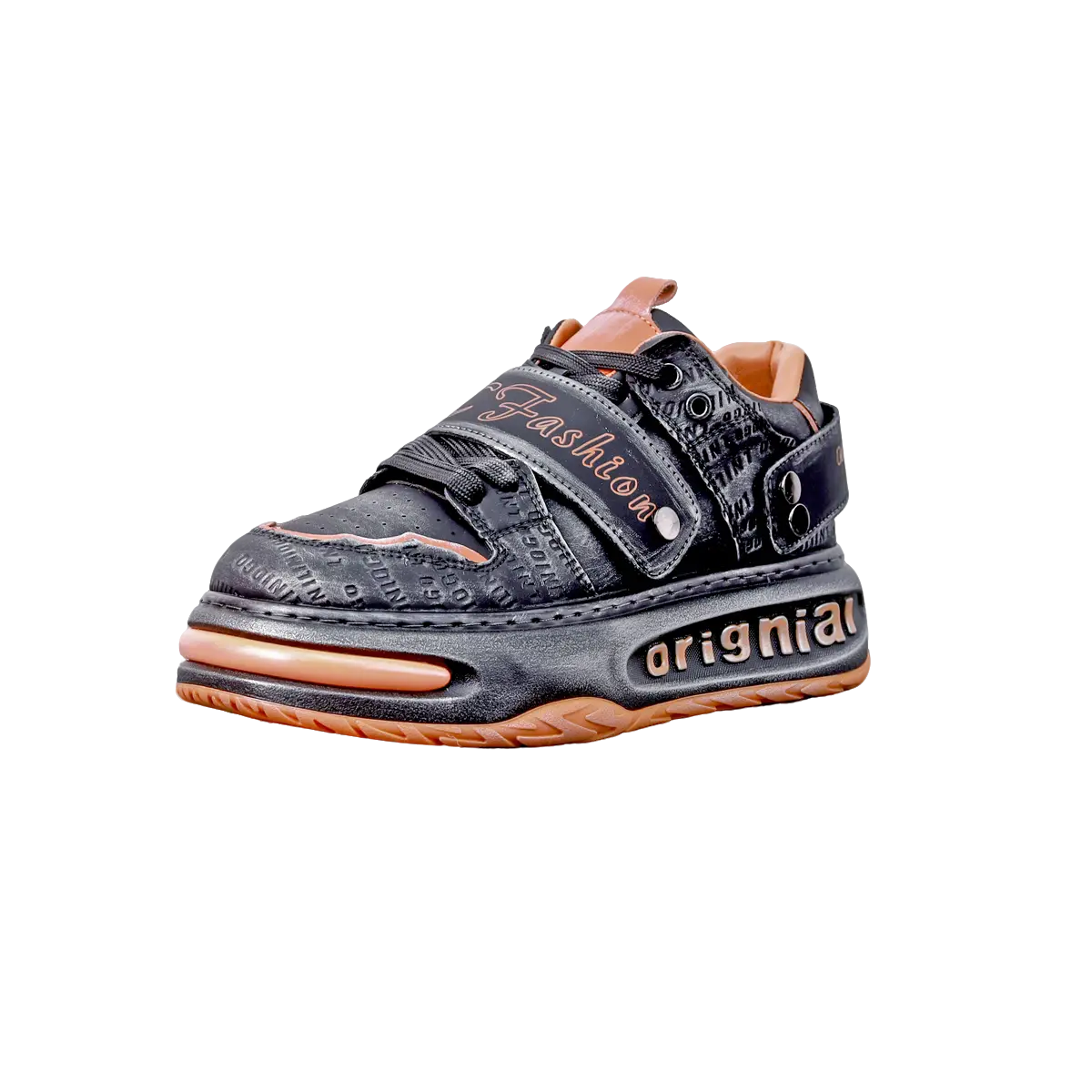 

Мужские повседневные низкие туфли UCOC x Banas, Black Orange