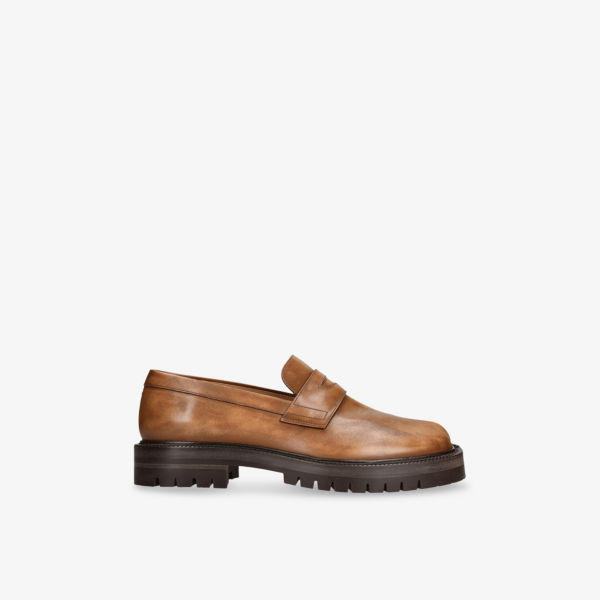 

Лоферы из кожи Tabi County Maison Margiela, цвет tan comb