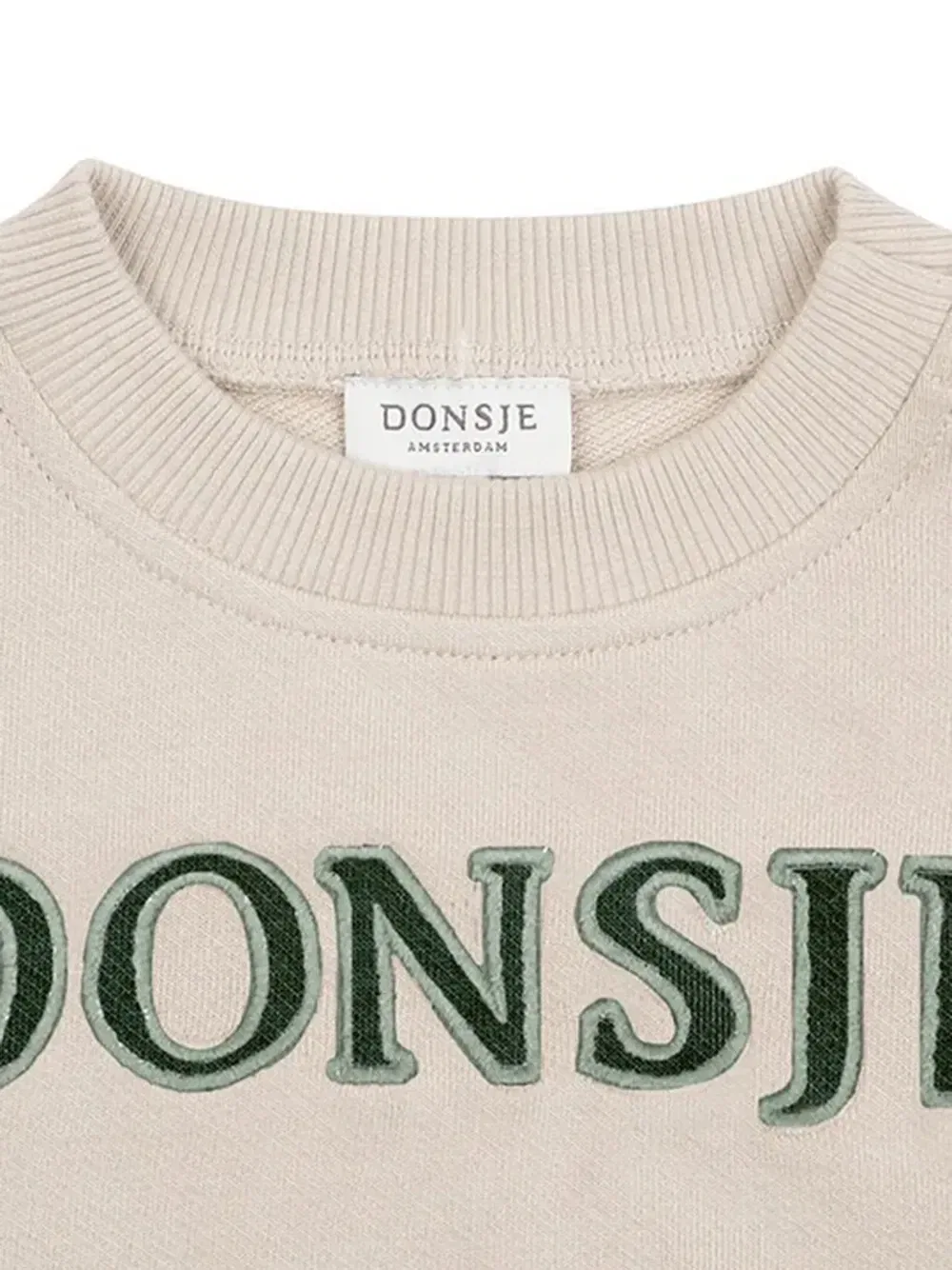 Свитшот с вышитым логотипом Donsje, бежевый — фото 3