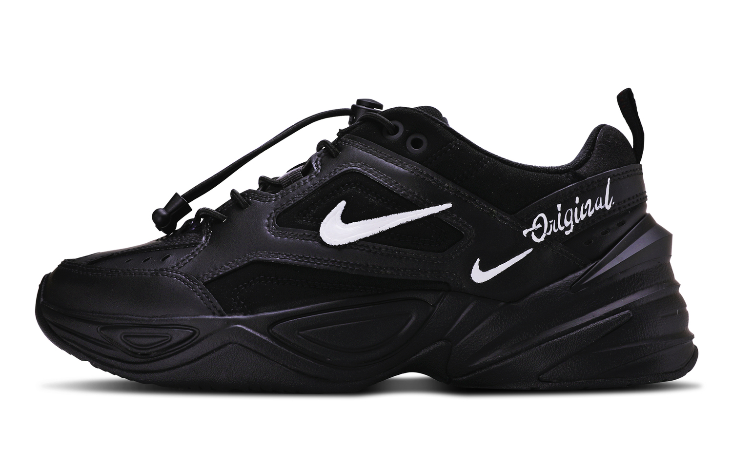 

M2K Tekno амортизация, износостойкие низкие массивные кроссовки Unisex Nike, черный