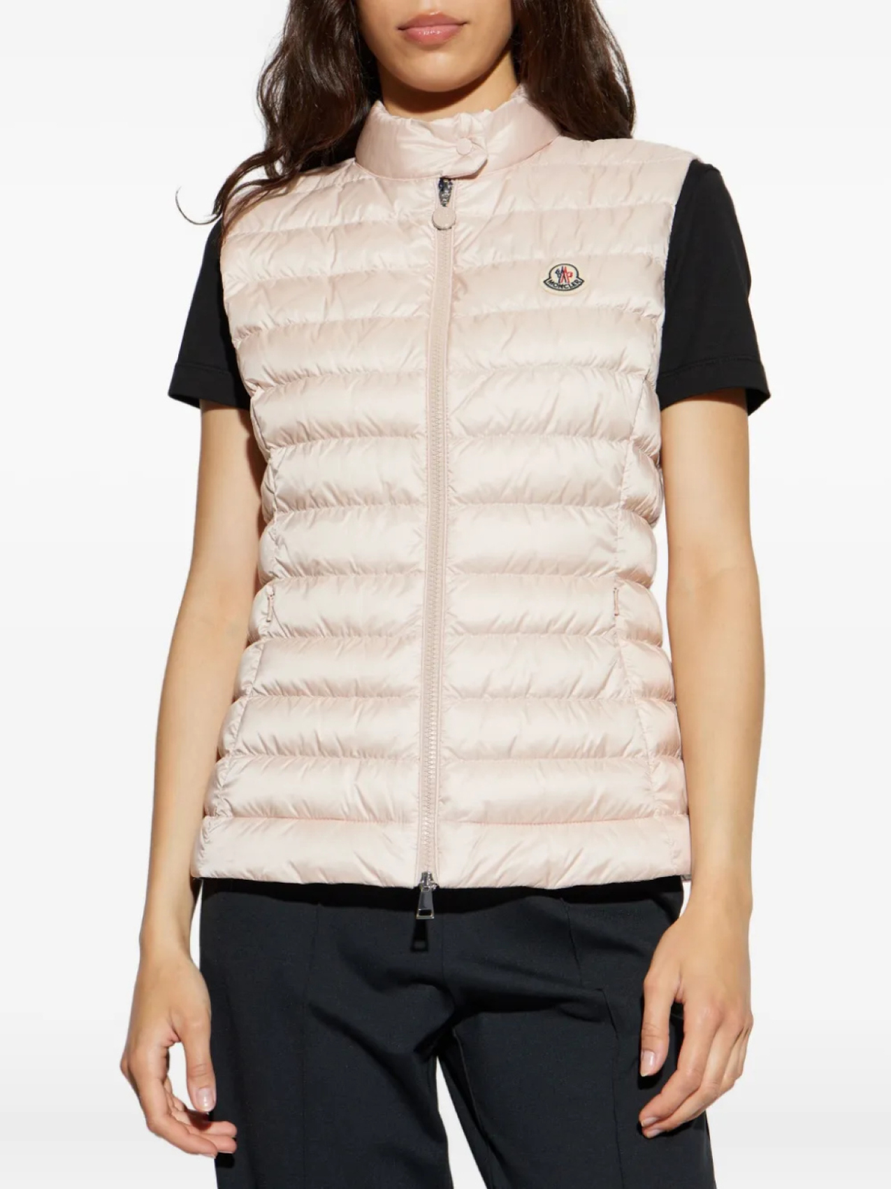 Стеганый жилет без рукавов Ghany Moncler, розовый — фото 3