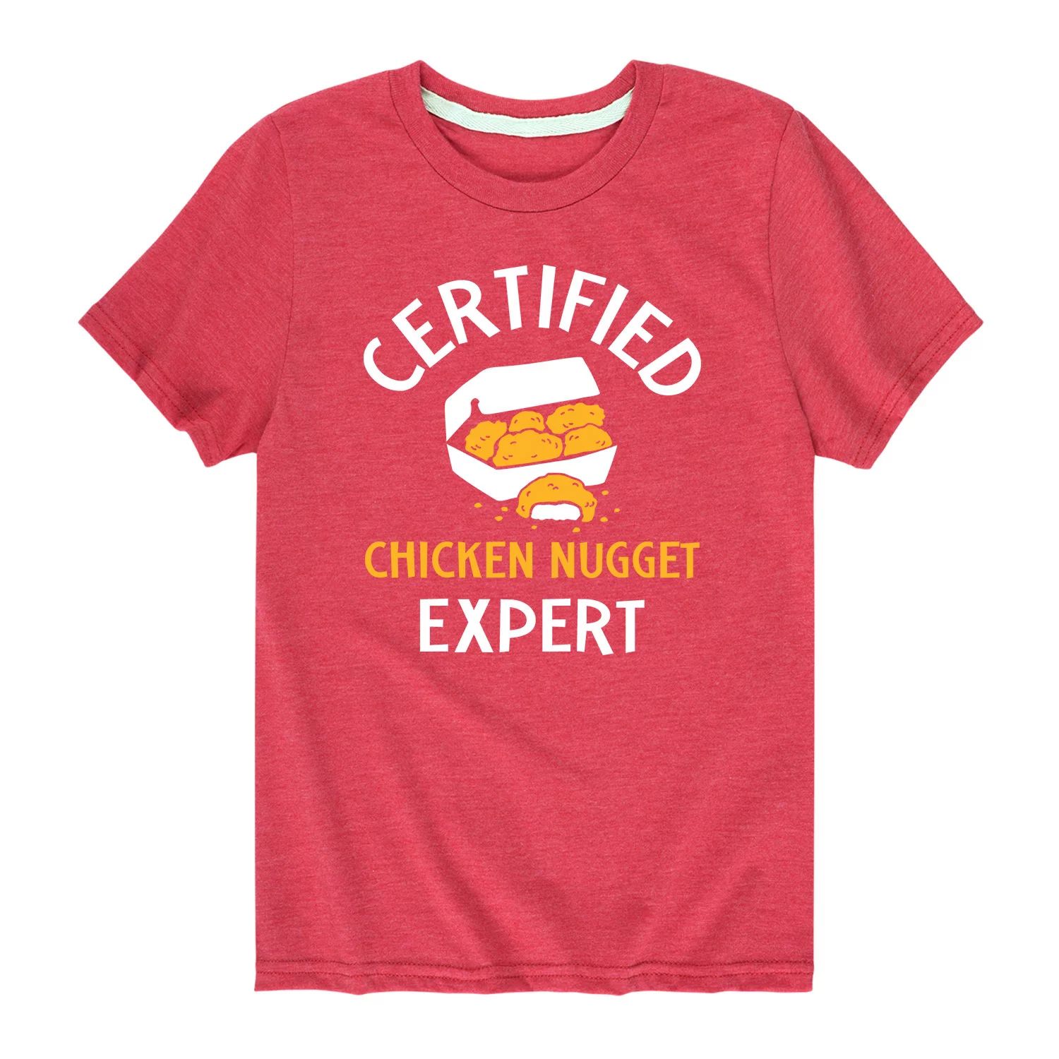 

Сертифицированная футболка Chicken Nugget Expert для мальчиков 8–20 лет Licensed Character, красный