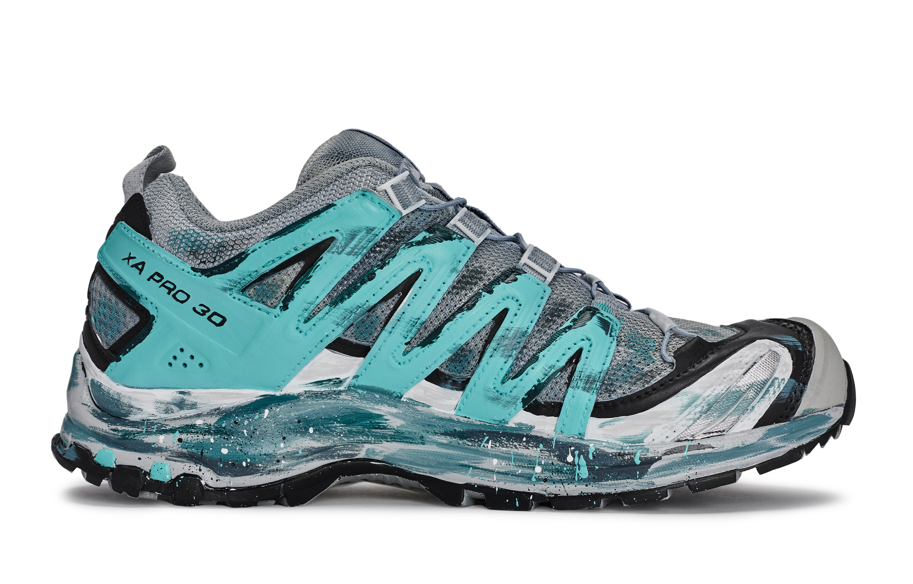 Кроссовки XA PRO 3D 811 Manufacturing, Light Rail Marks Abrasion Resistant Low top Outdoor Shoes Unisex SALOMON, серый серебряный tiffany — фото 3