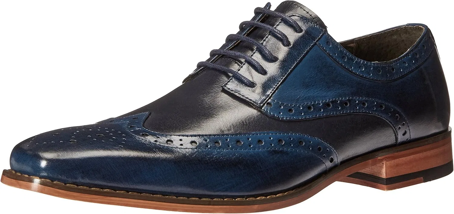 Мужские оксфорды STACY ADAMS Tinsley с перфорацией и шнуровкой, Cobalt Blue Navy