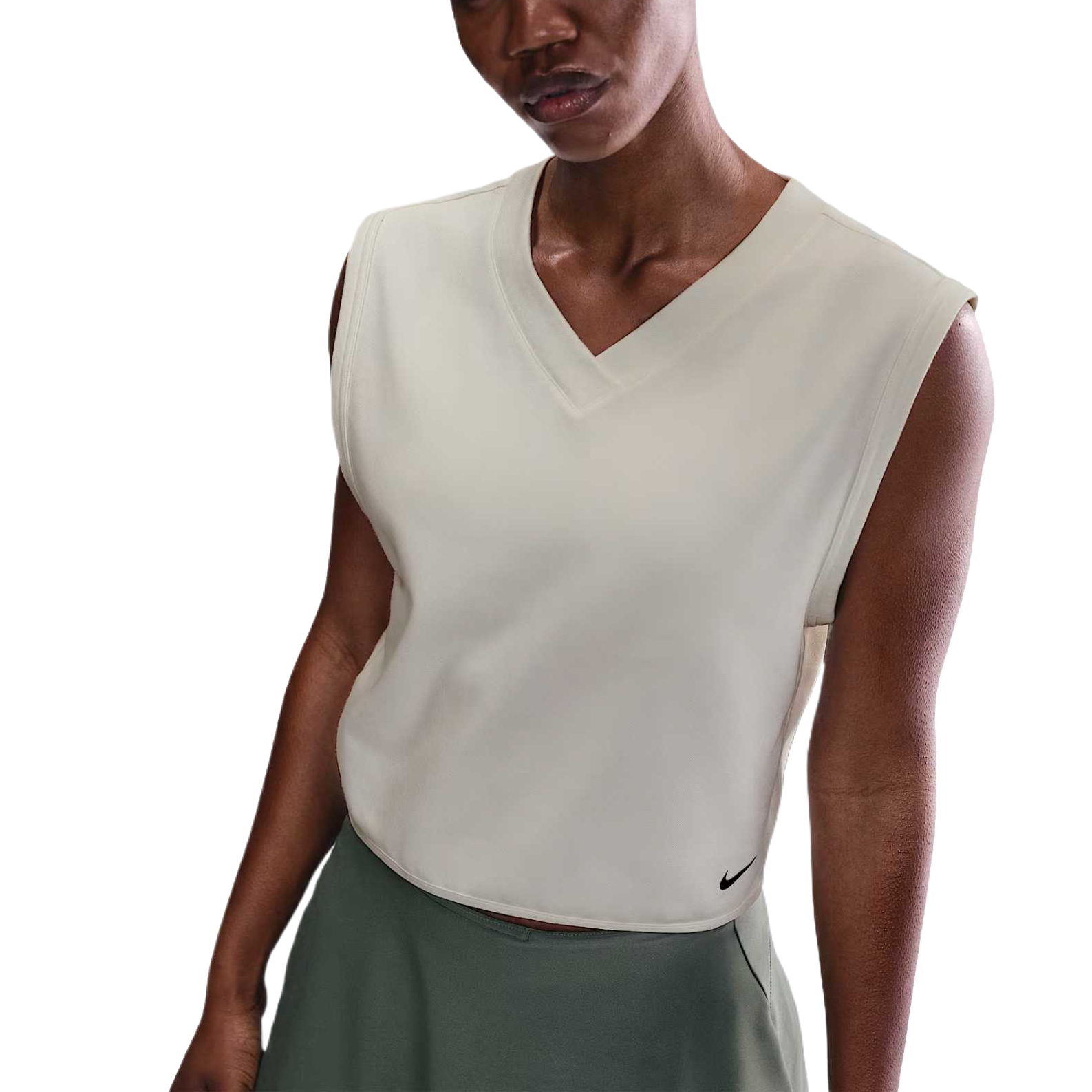 

Женский жилет для гольфа с V-образным вырезом Nike, экрю