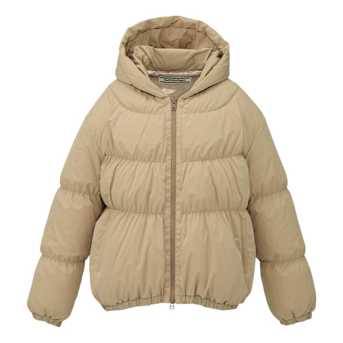 

(WMNS) Пуховая куртка Onitsuka Tiger Hooded Down Jacket 'Light Khaki'