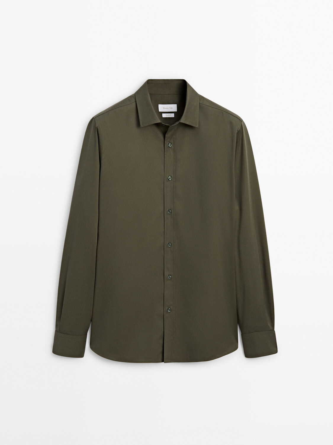 

ДУбль Рубашка стандартного кроя из 100% хлопка Massimo Dutti, зелеый