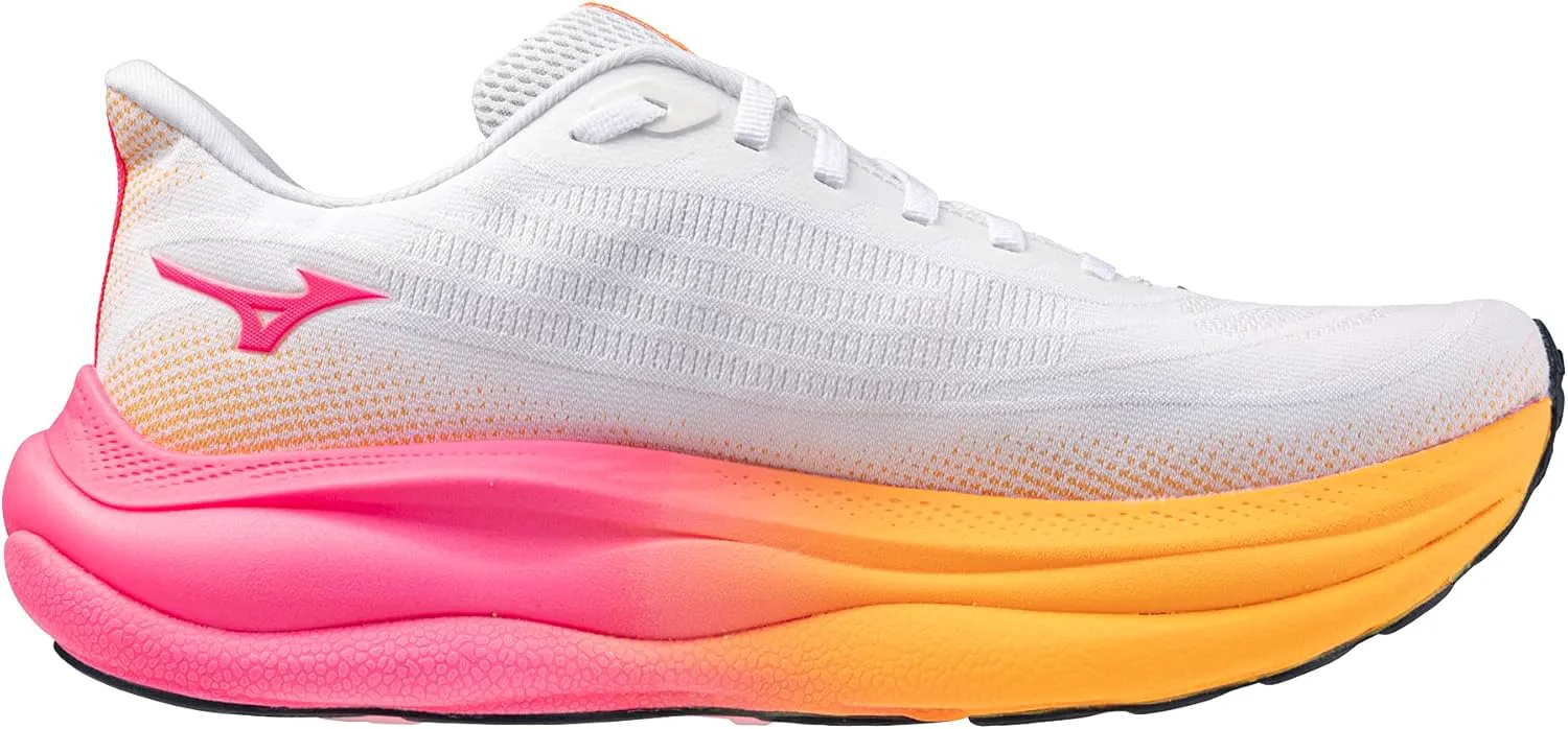 Кроссовки для бега Mizuno Unisex-Adult Wave Sky 9 Hanabi, белый/оранжевый — фото 3