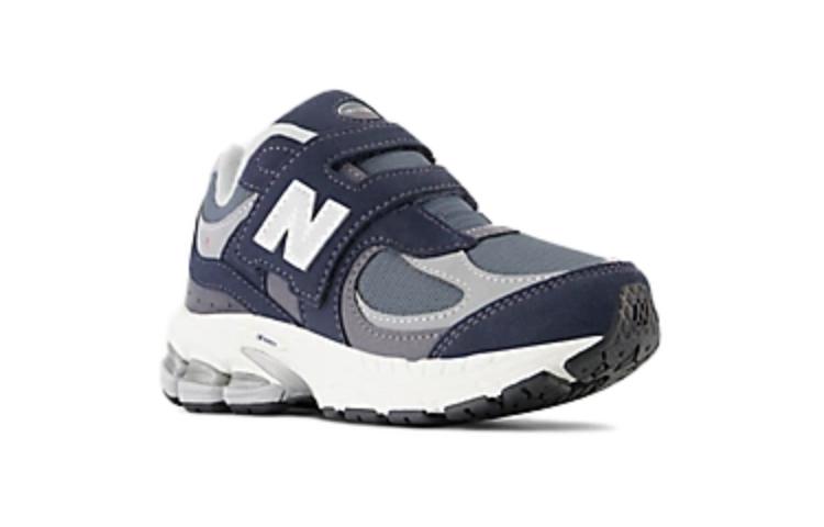 New Balance 2002 Hook & Loop износостойкие низкие детские ботинки blue silver для малышей — фото 4