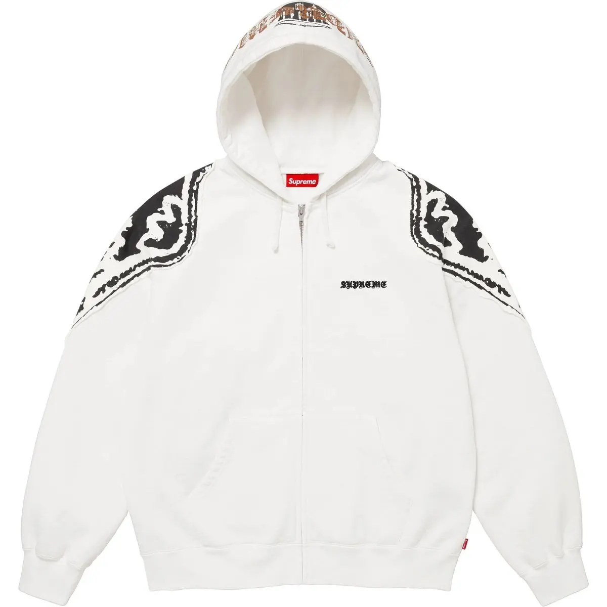

Толстовка с капюшоном Wings Zip Up унисекс Supreme, белый