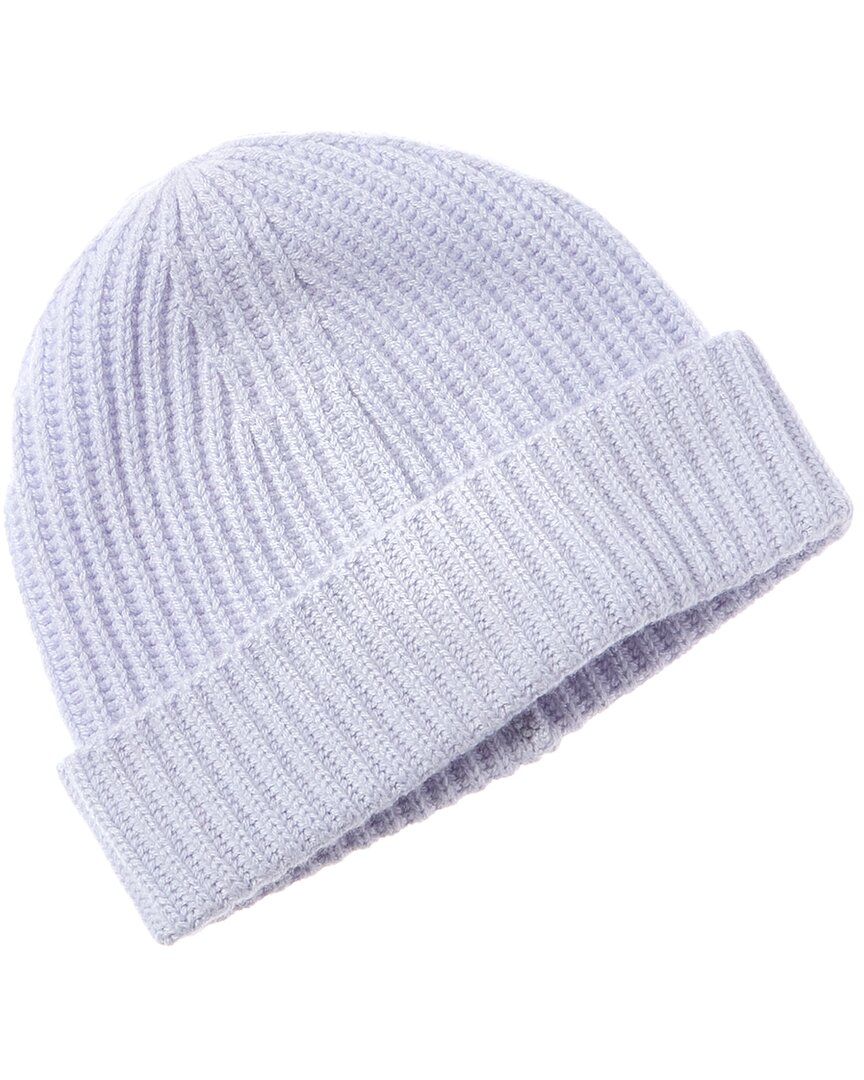 

Amicale Cashmere Толстая кашемировая шапка с манжетами в рубчик, синий