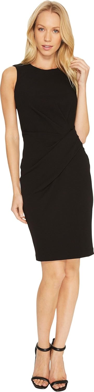 

Женское платье без рукавов Calvin Klein с боковыми сборками, Black